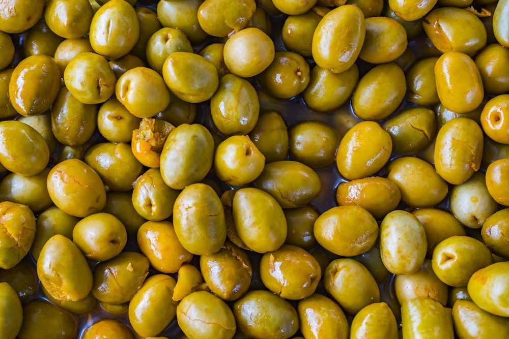 a pile of yellow nuts