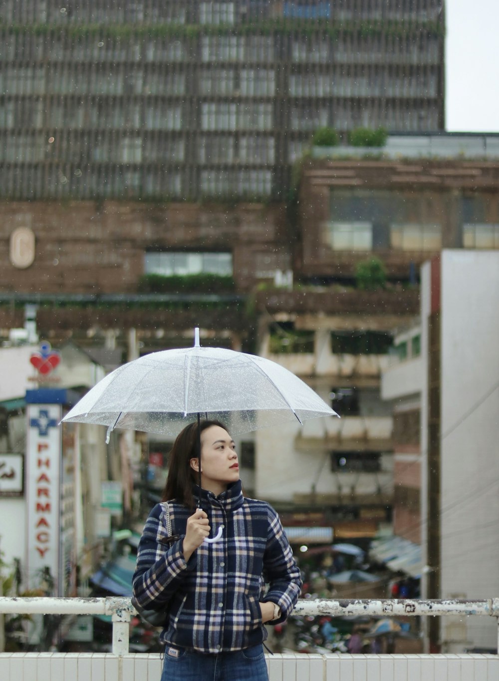 a person holding an umbrella