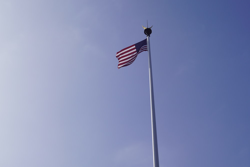 a flag on a flagpole