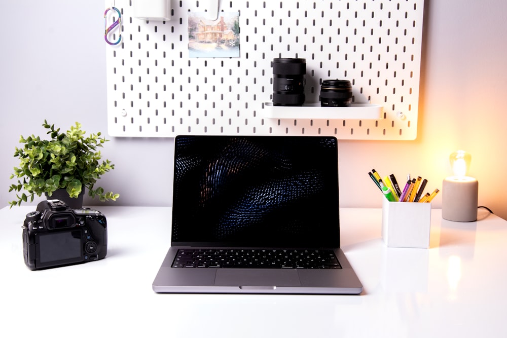 a laptop on a table