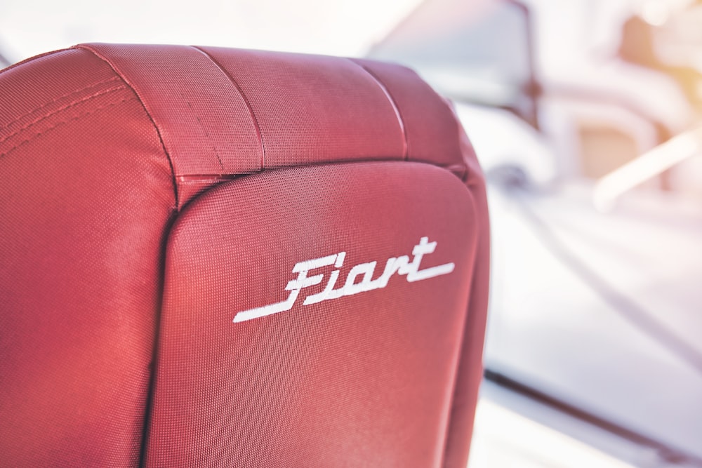 a red leather chair