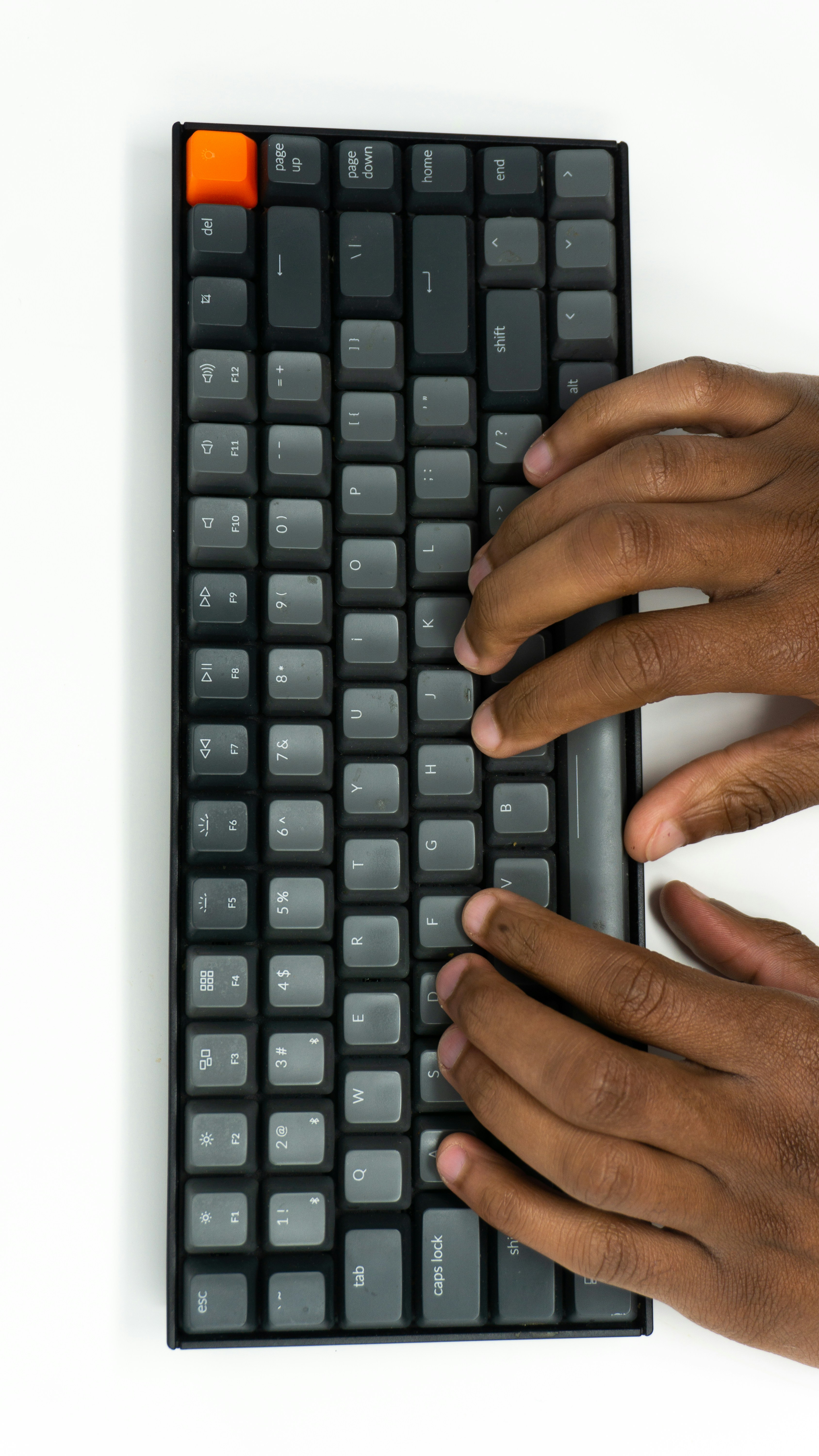 hands on a keyboard