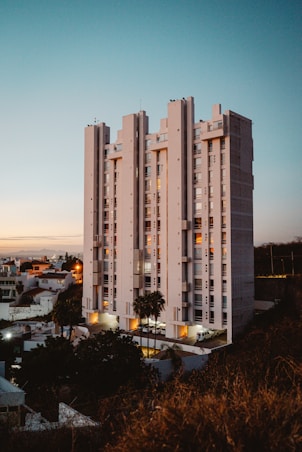 a tall building with many windows