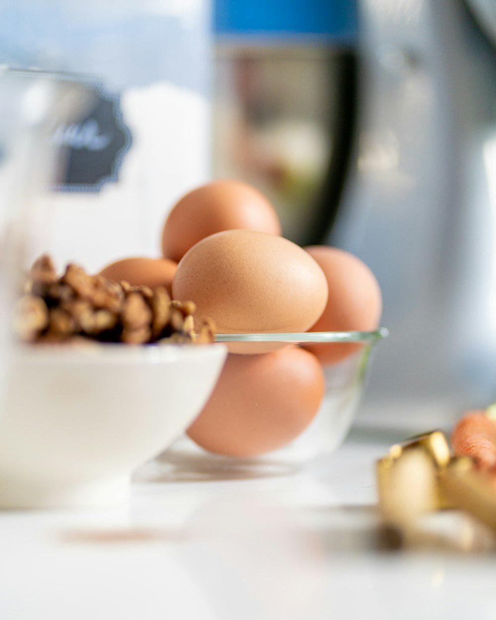 a few eggs in a bowl