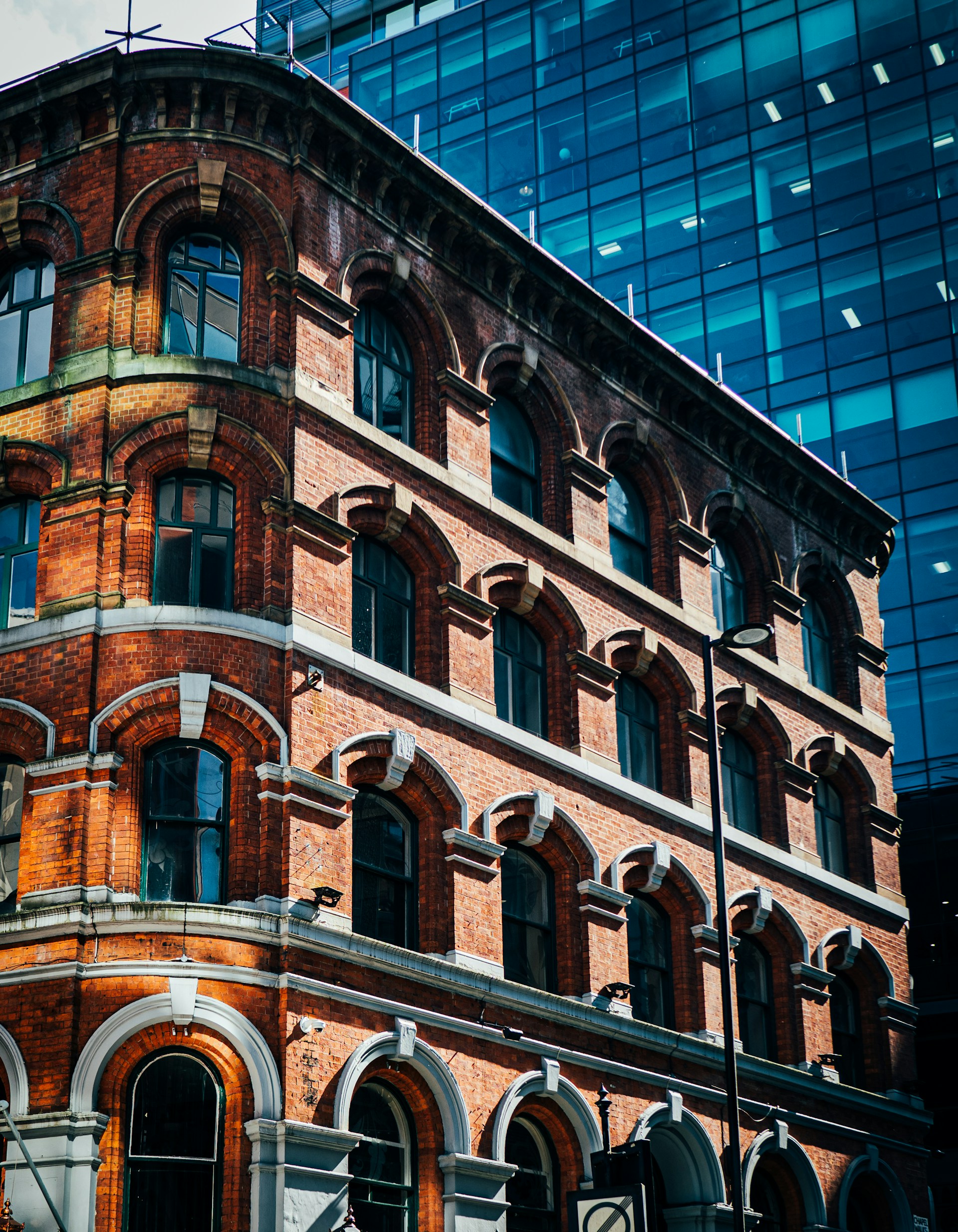 a building with many windows