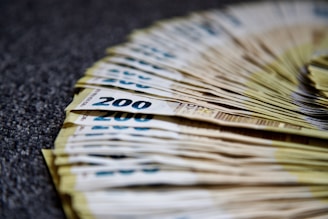 a stack of paper money