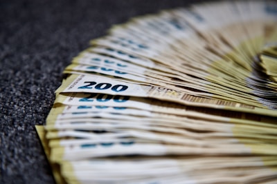 a stack of paper money