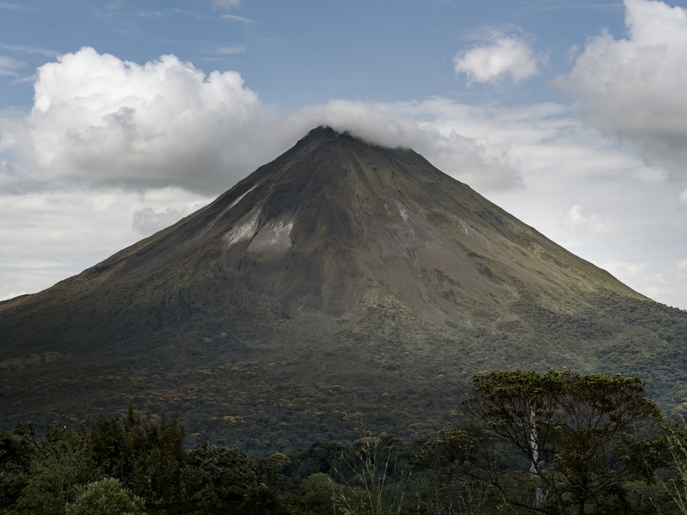 Arenal Volcano with trees below