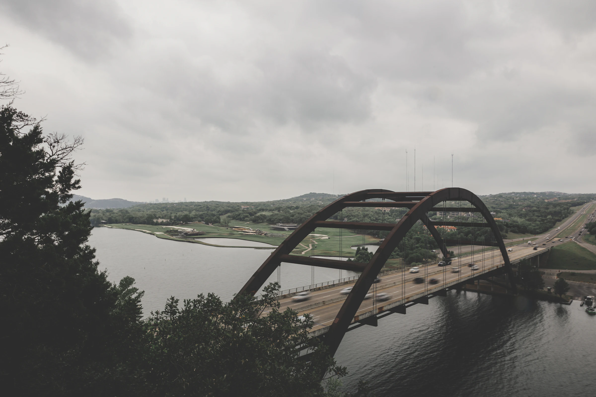 The Pennybacker (360) Bridge spanning Lake Austin on the Colorado River