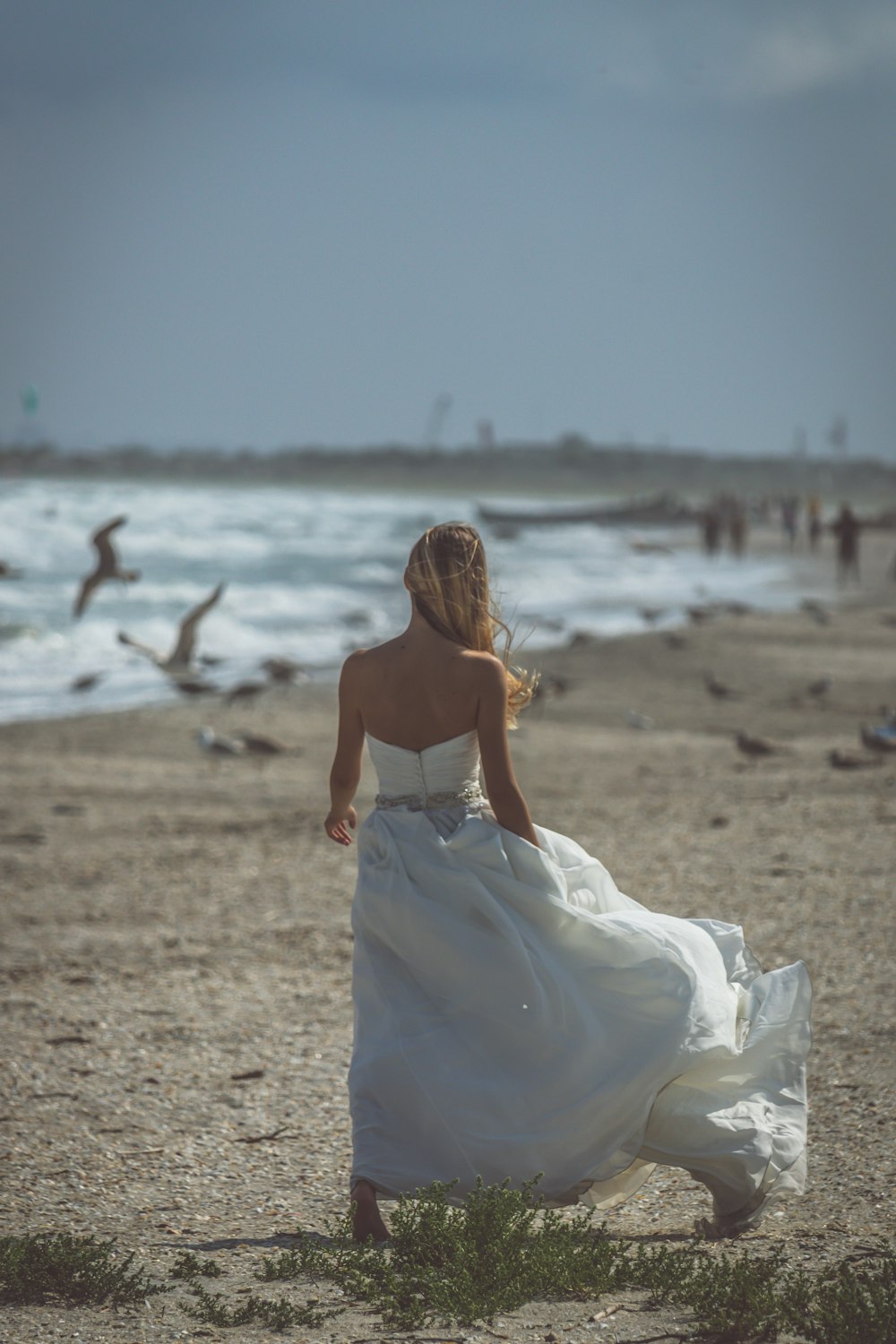 a person sitting on a beach