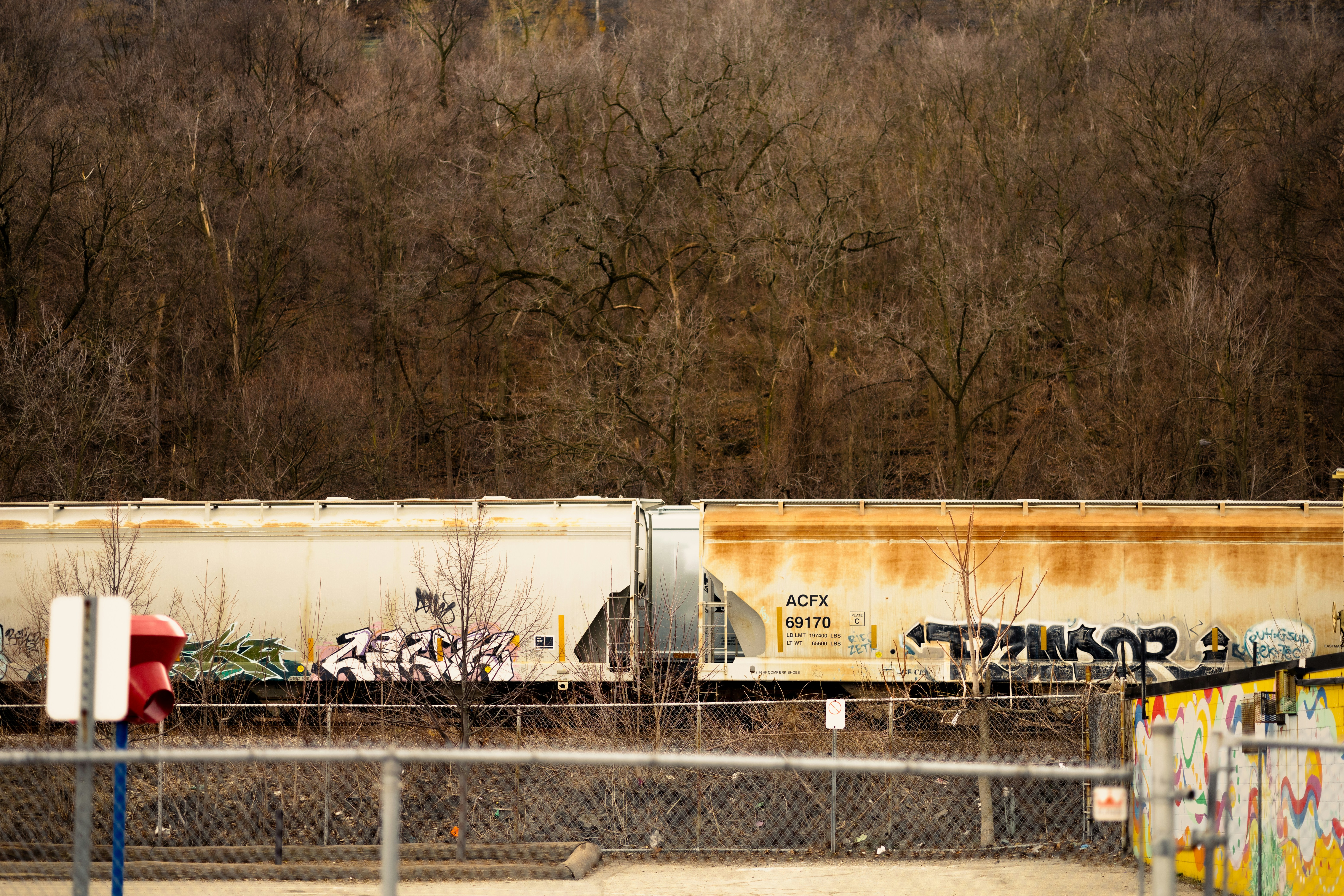 a train on the railway tracks