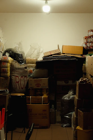 a room full of boxes