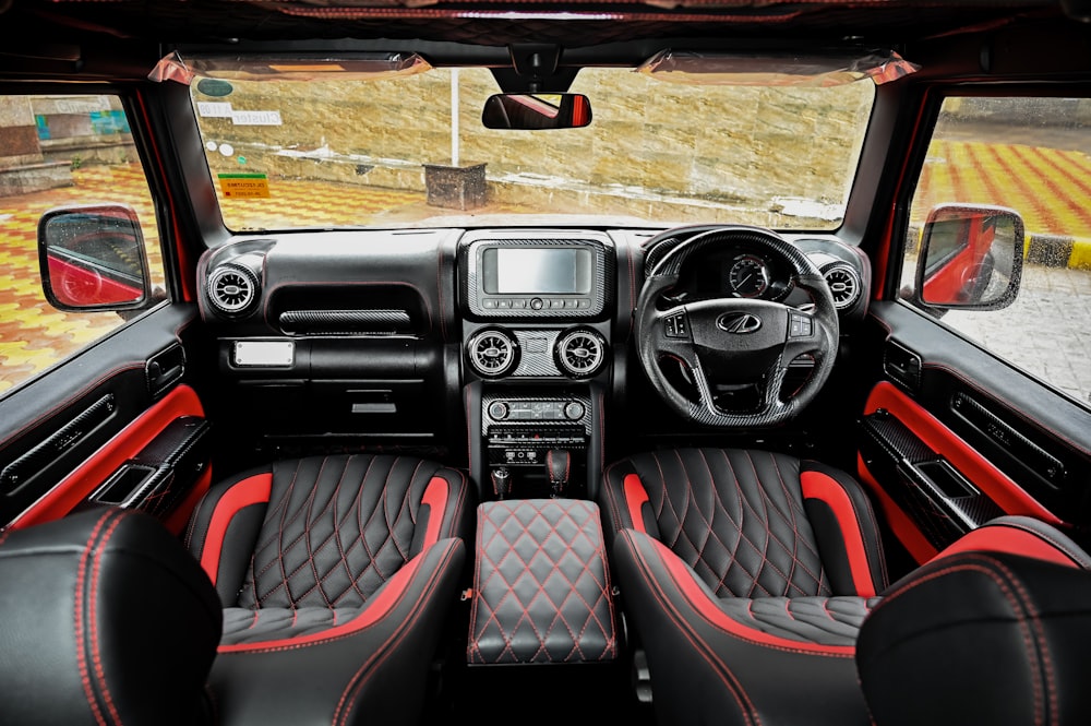 the interior of a car