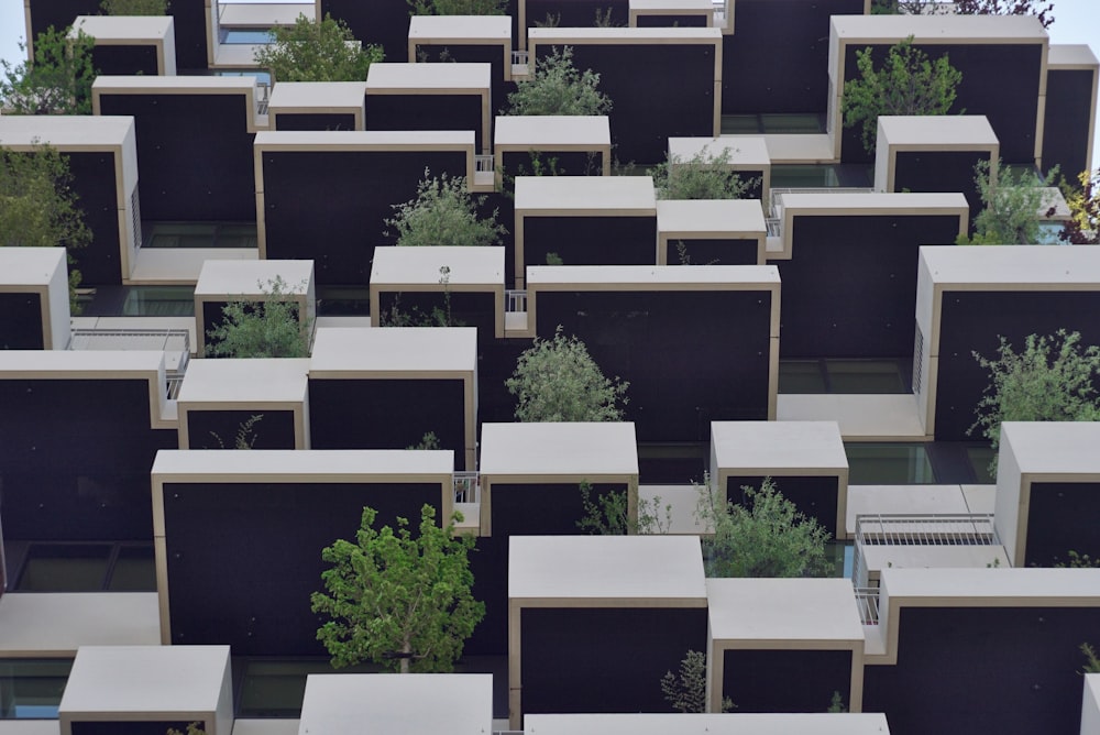 a high angle view of a building