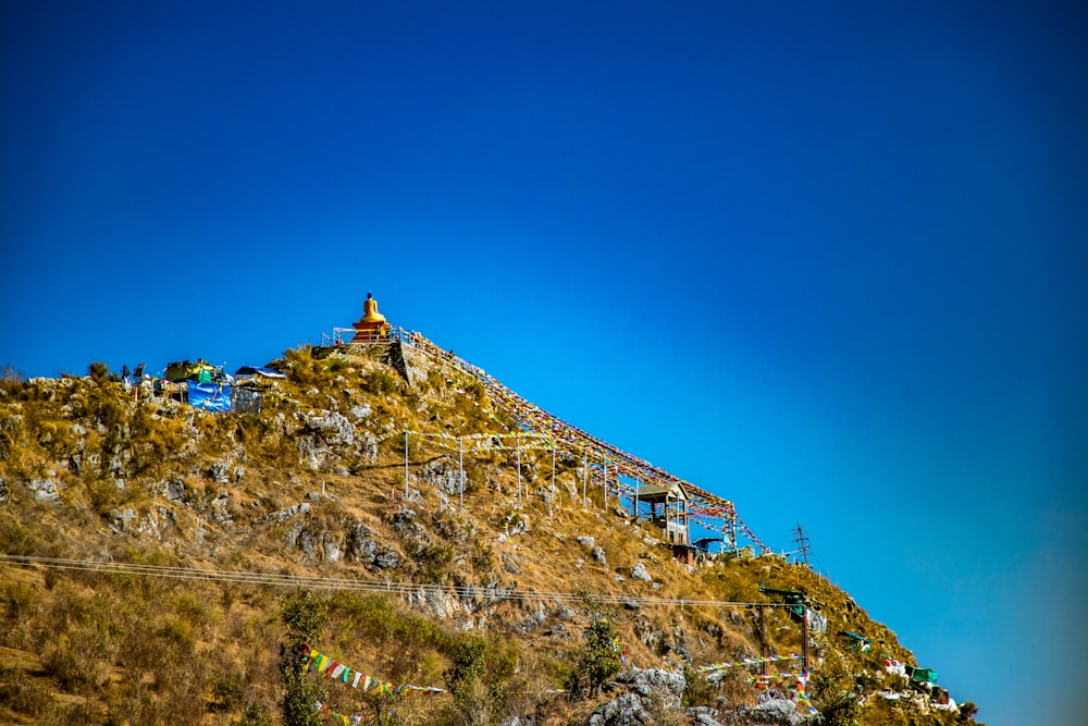 a building on a hill