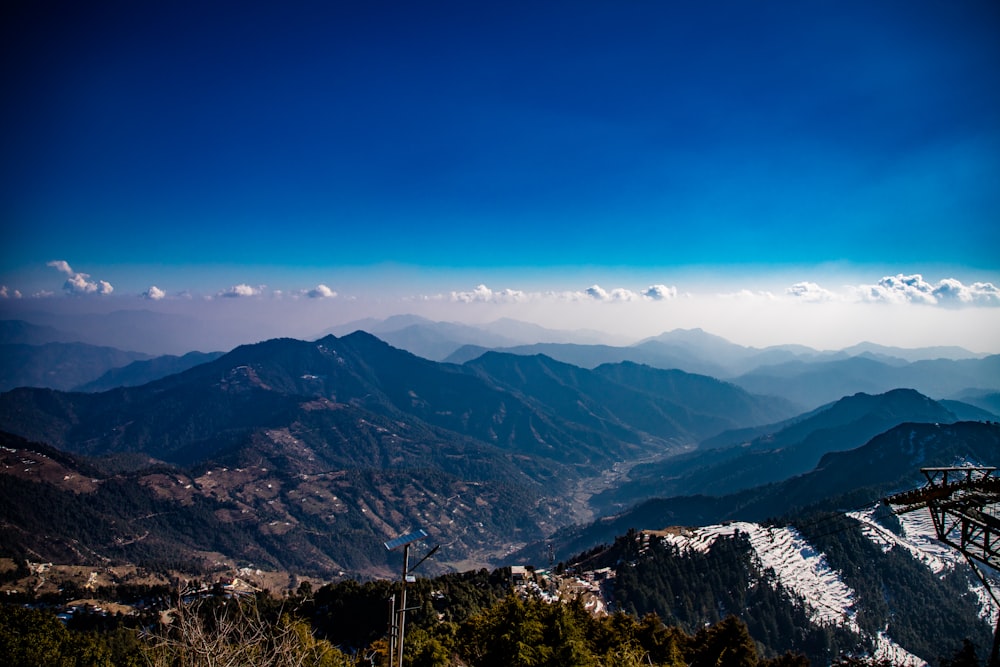 a view of a mountain range