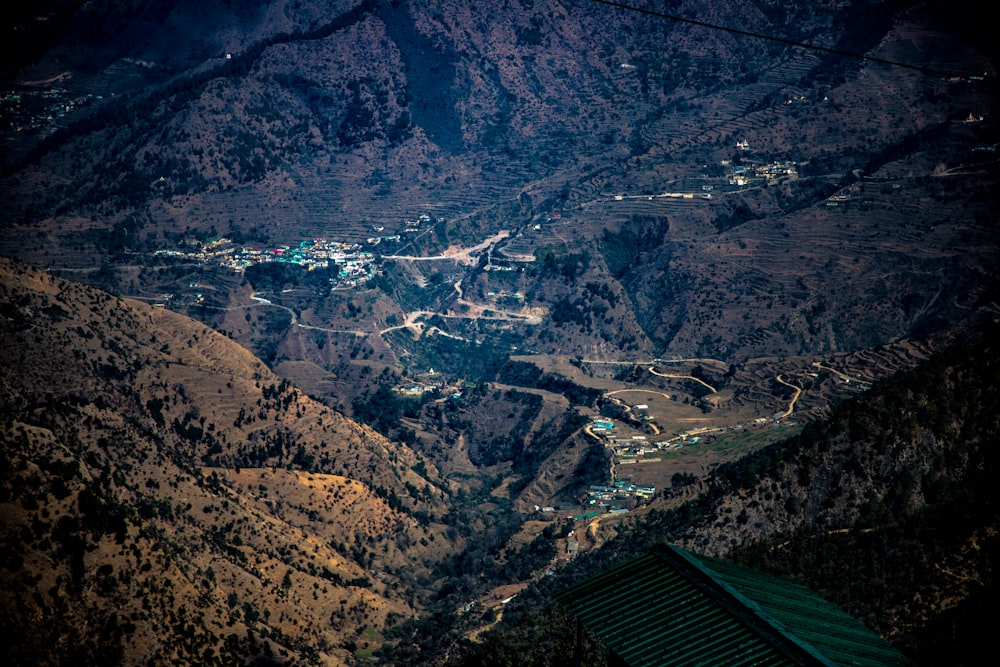 a view of a city from a high elevation