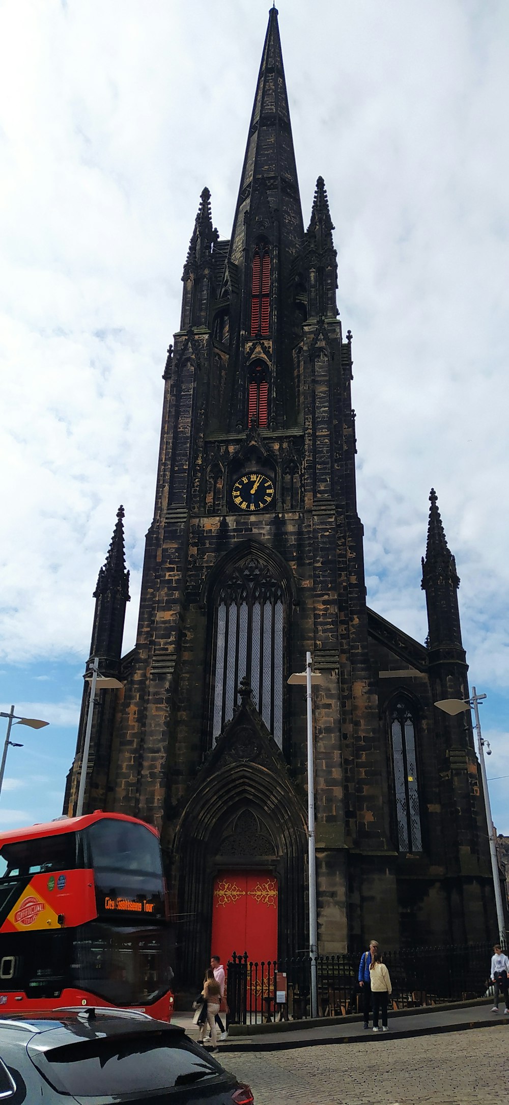 a large building with a clock tower