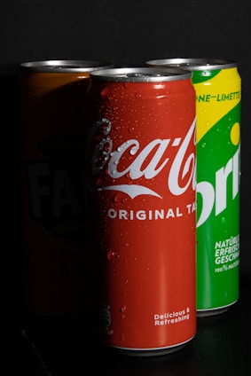 a group of cans