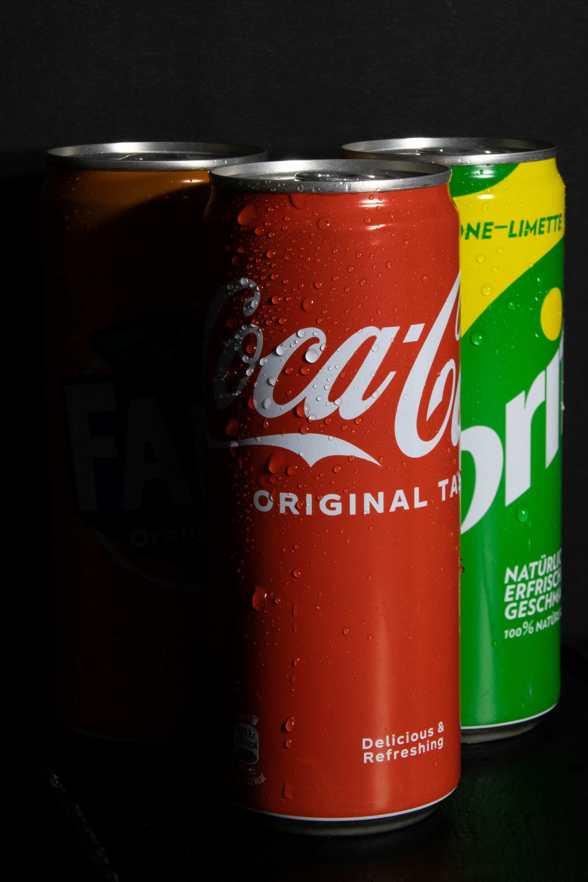 a group of cans