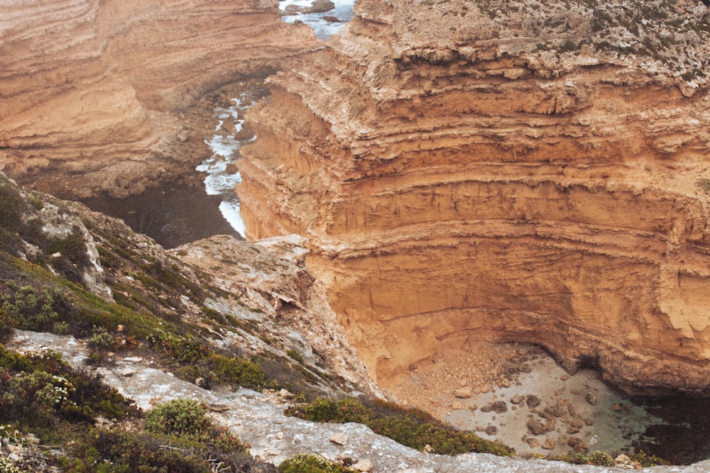 a rocky cliff side