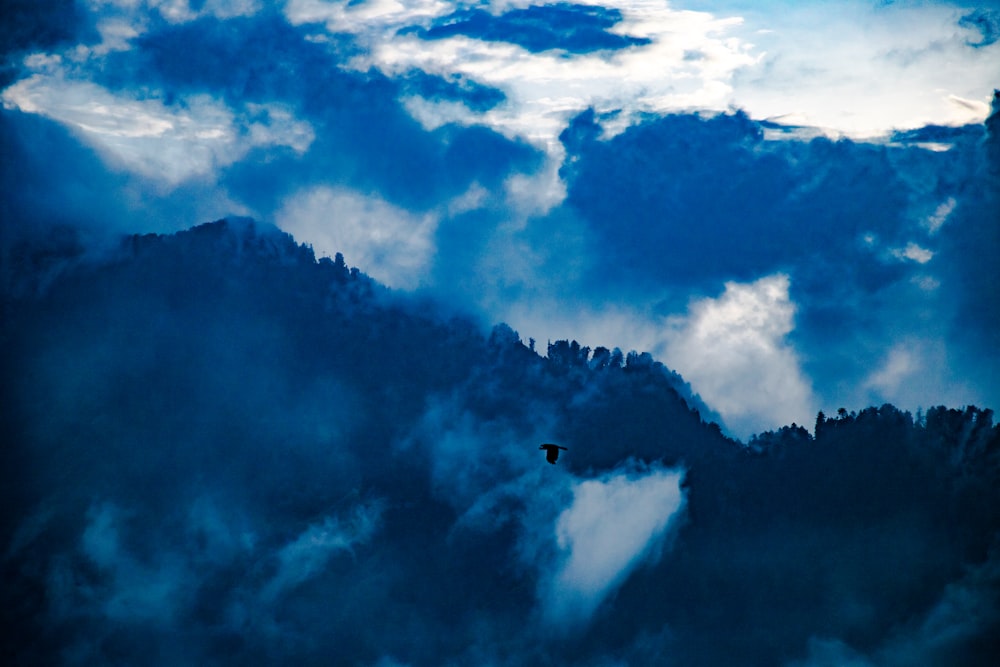 a view of a mountain range