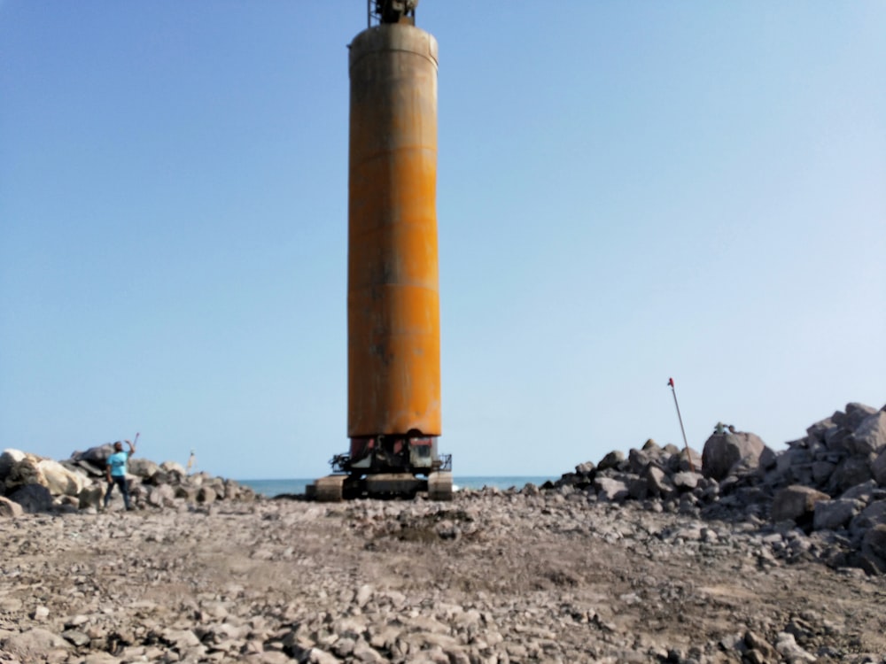 a large cylindrical tower