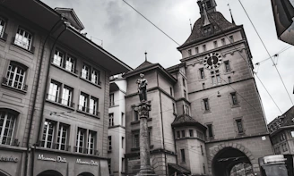 a clock on a tower