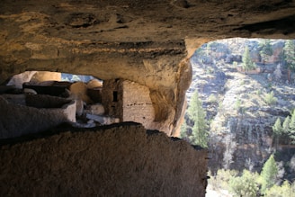 a large rock cave