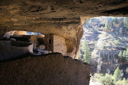 a large rock cave