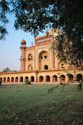 a large building with a tower