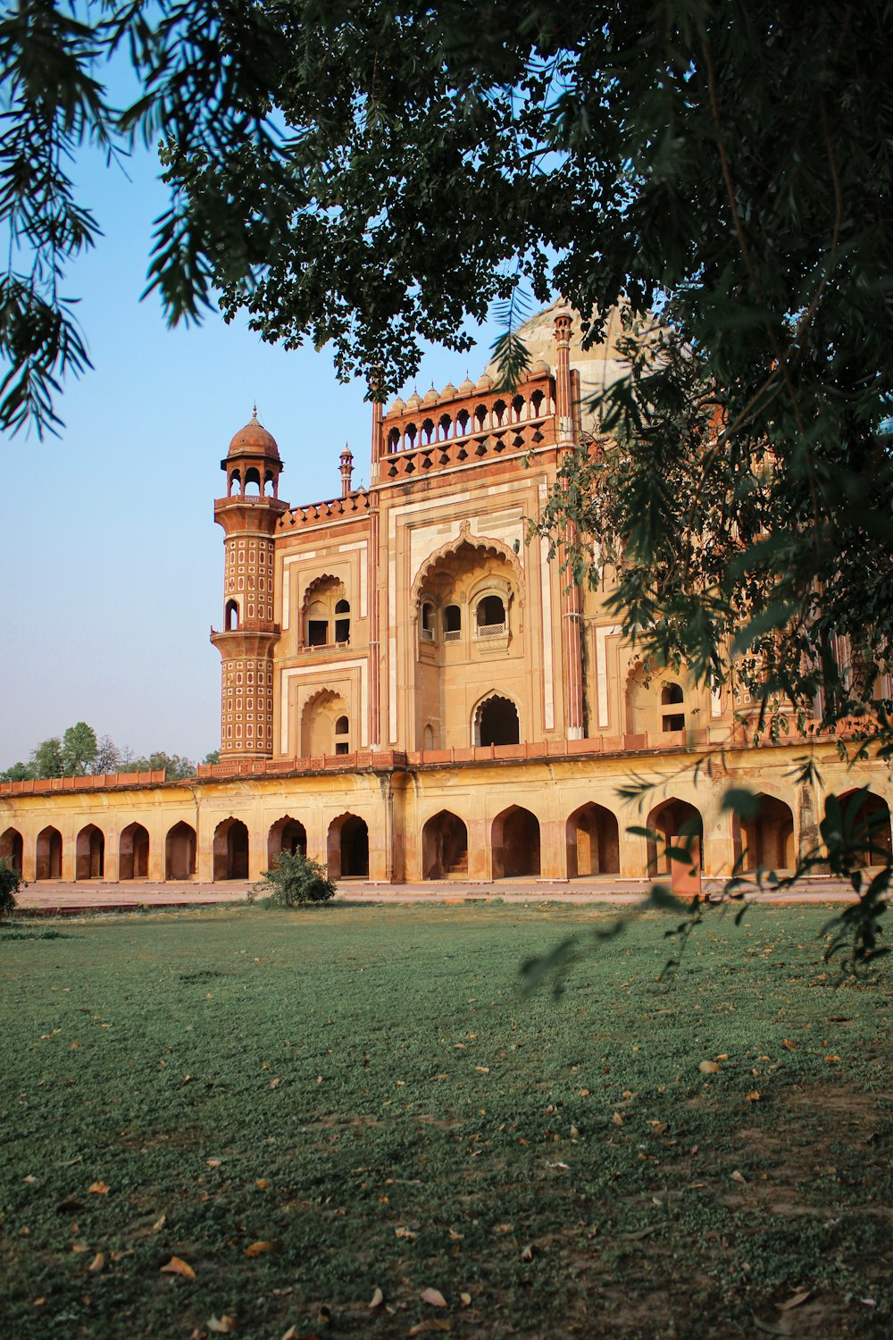 a large building with a tower