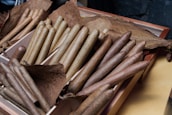 a pile of sausages