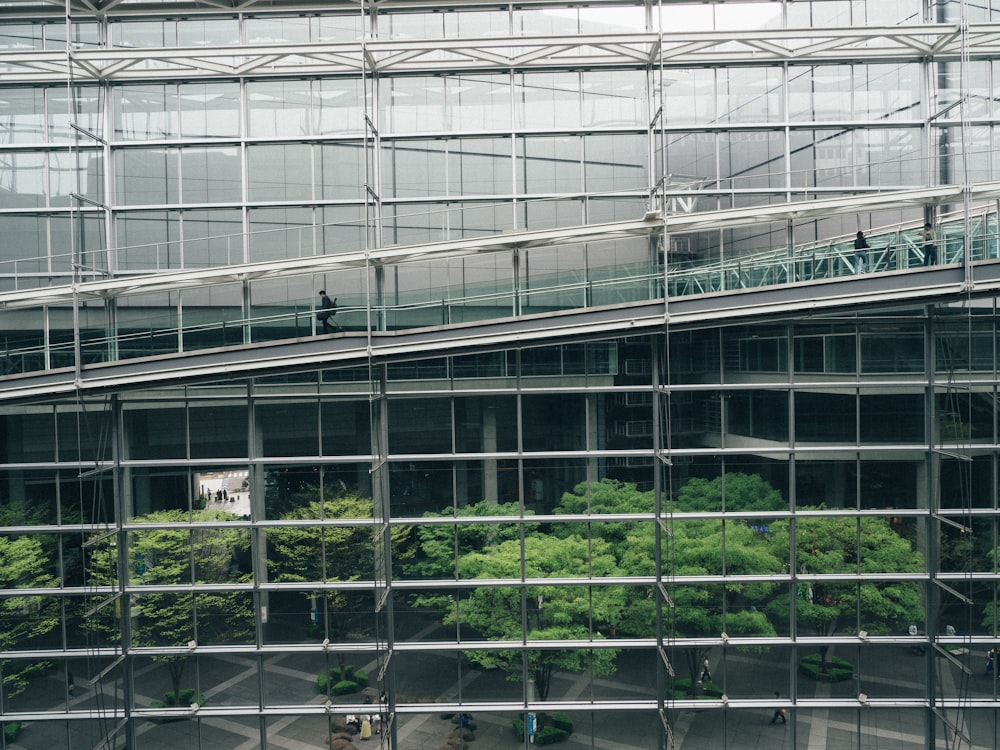 a building with glass windows