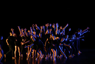 a group of people dancing