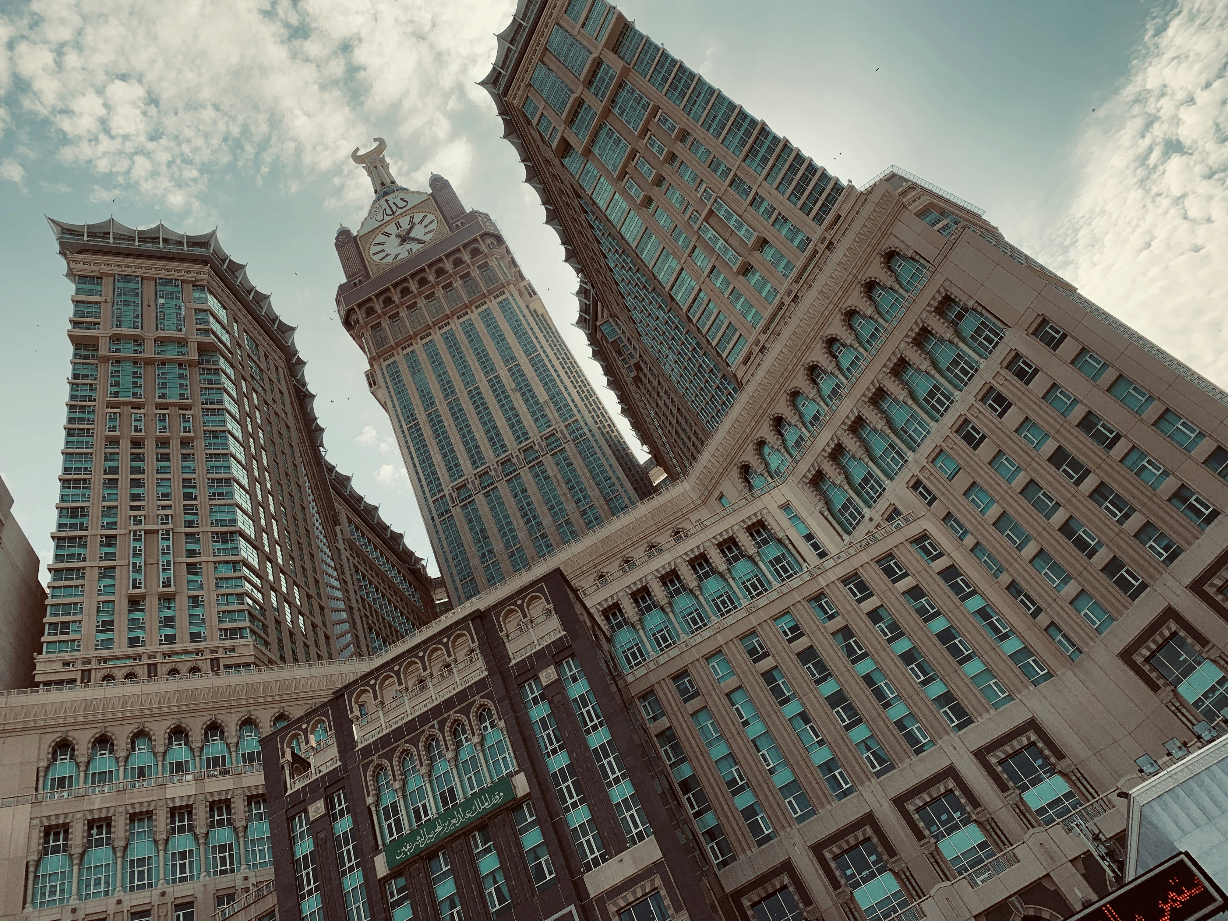a tall building with a clock on it