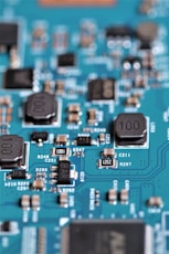 a close up of a circuit board