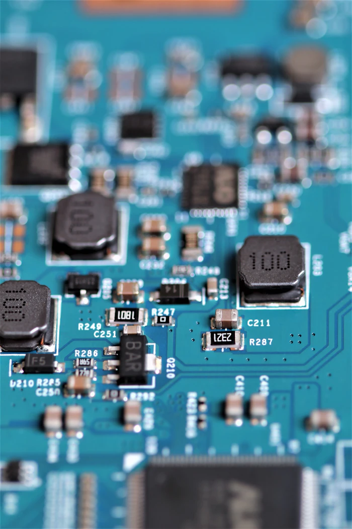 Macro shot of an electronic circuit board