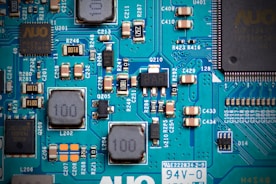 a close-up of a circuit board