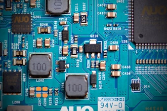 a close-up of a circuit board