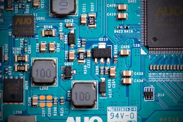 a close-up of a circuit board