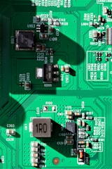 a close-up of a circuit board