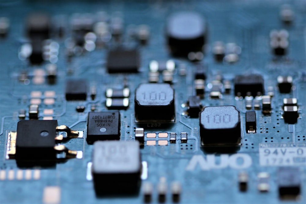 a close up of a circuit board