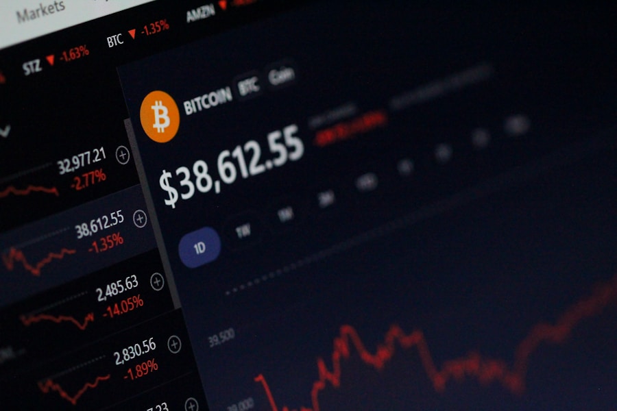 Bitcoin cryptocurrency trading dashboard