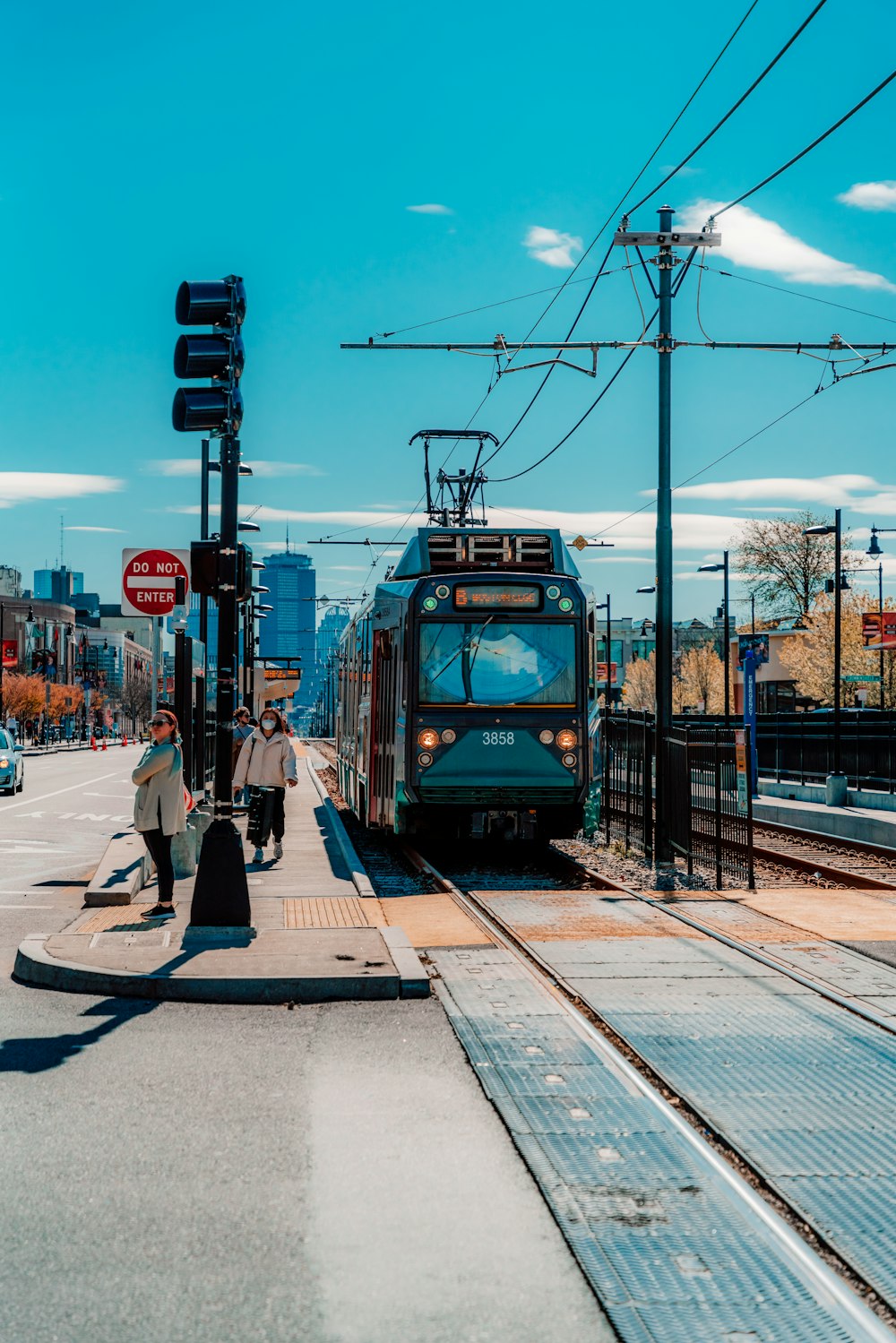 a train on the railway tracks