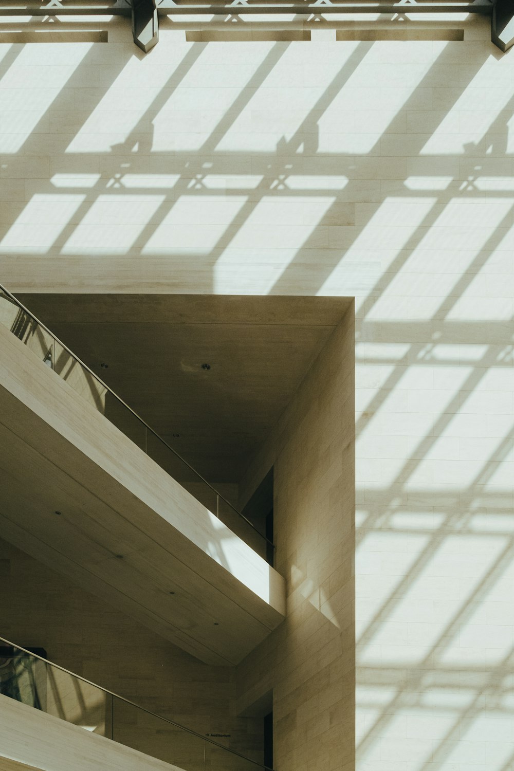 a ceiling with a light