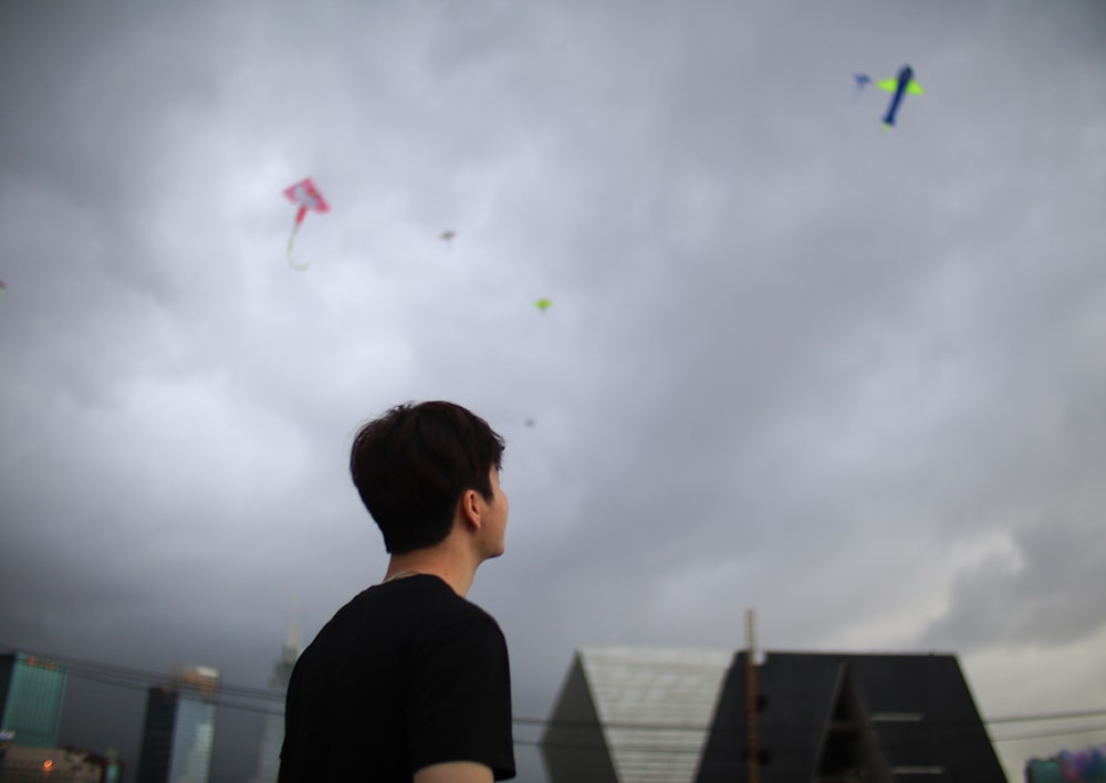 a person flying a kite