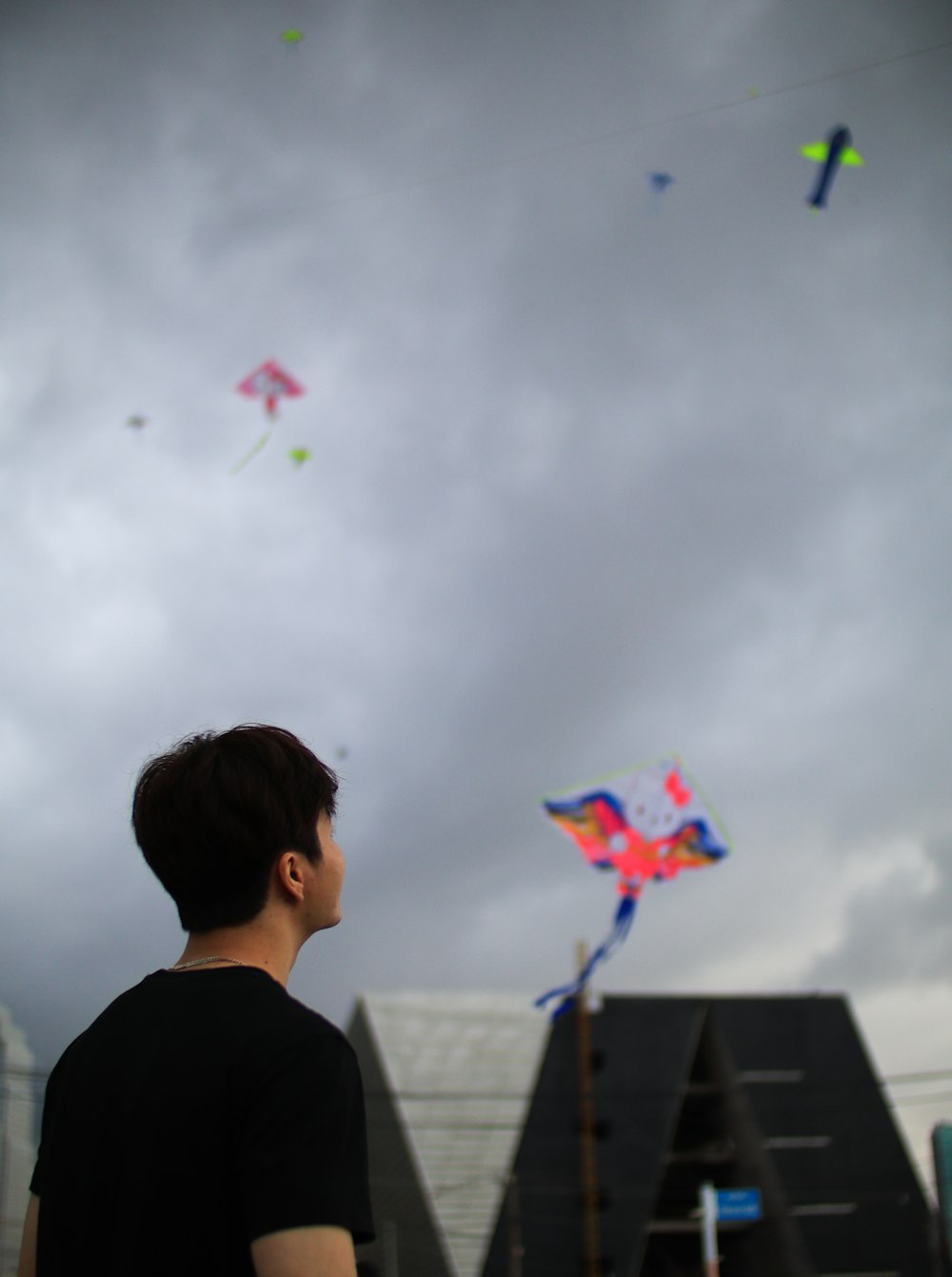 a person flying a kite