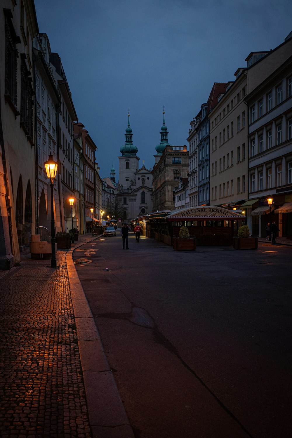 a street with buildings on either side