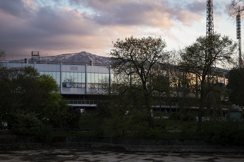 a building with a bridge over it